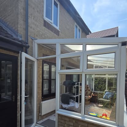 Front view of a white-framed conservatory from Chelmer’s Chelmsford glazing project